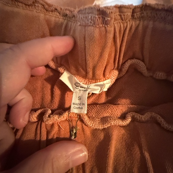 Easel Wide Leg Pants in Rust - Picture 10 of 16